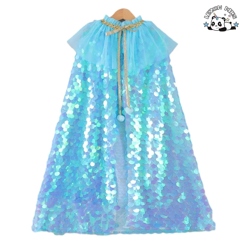 LEZONKIDS - Customized Girls Clothing Girls Dress Mantle Birthday Party Princess Sequins Dress for Kids